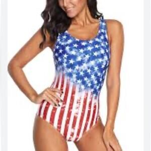 Women's size medium Patriotic Stars and Stripes woman's Swimsuit